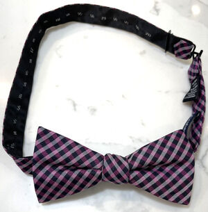 Croft & Barrow Bow Tie Mens One Size Pink Polyester Pre-Tied Adjustable Casual